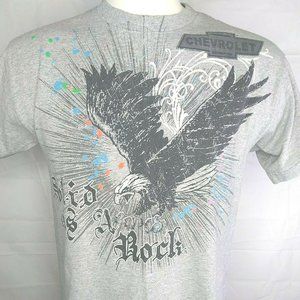 Chevrolet Solid As A Rock Men's Gray TShirt Eagle